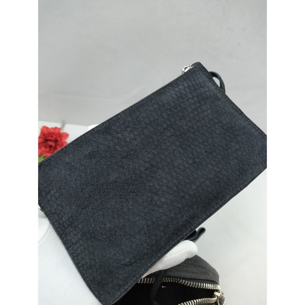 Yves Saint Laurent Obi Bowler Gray Suede Top Handle Satchel Bag With Wallet - Picture 16 of 16